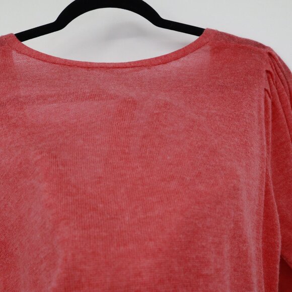 Knitted & Knotted Wool Alpaca Sweater Womens M Coral Soft Girl Coquette Romantic - Picture 11 of 16